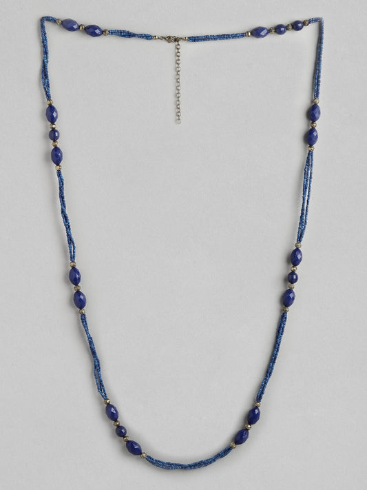 RICHEERA Blue Artificial Beads Necklace