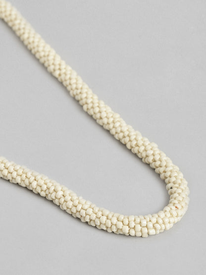 Beige Artificial Beads Necklace