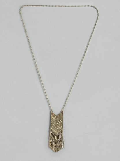 Gold-Toned Feather Necklace