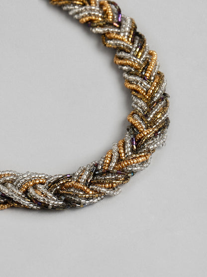 Silver & Gold Beaded Necklace