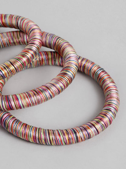 Women Multicoloured Wood Ring Bracelet