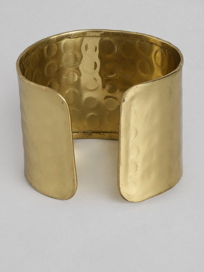 Women Gold-Toned Gold-Plated Cuff Bracelet