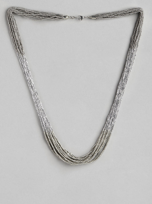 Silver-Toned Layered Necklace