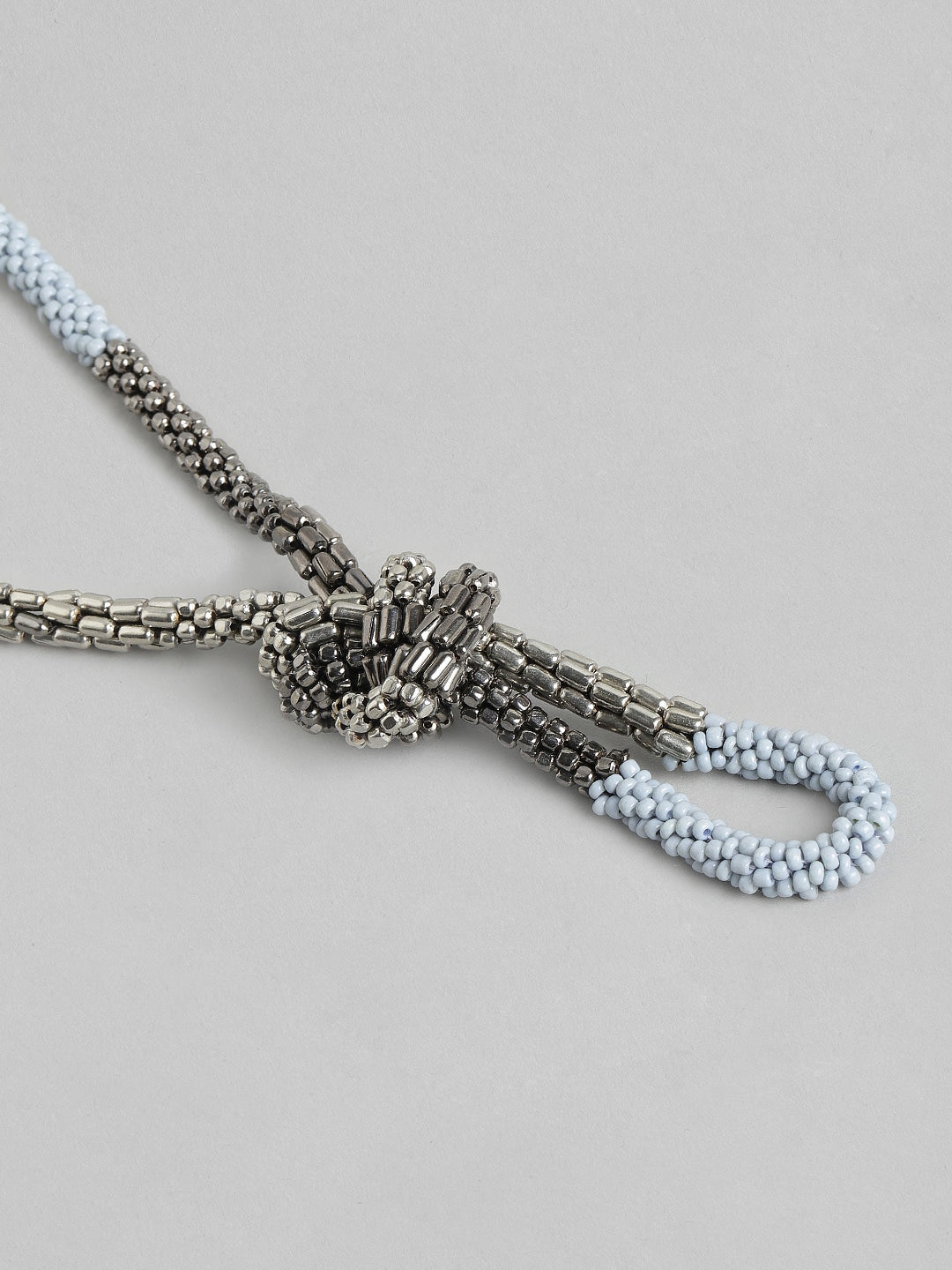 Grey Minimal Beaded Necklace