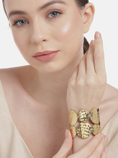 Women Gold-Plated Cuff Bracelet