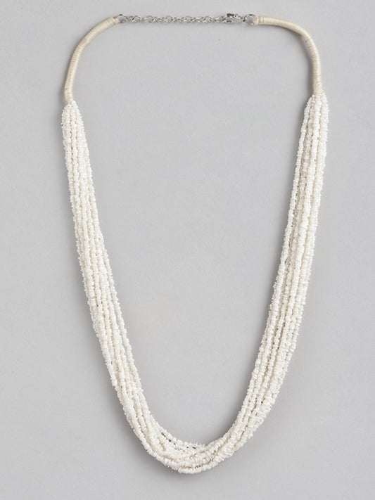 White Layered Necklace