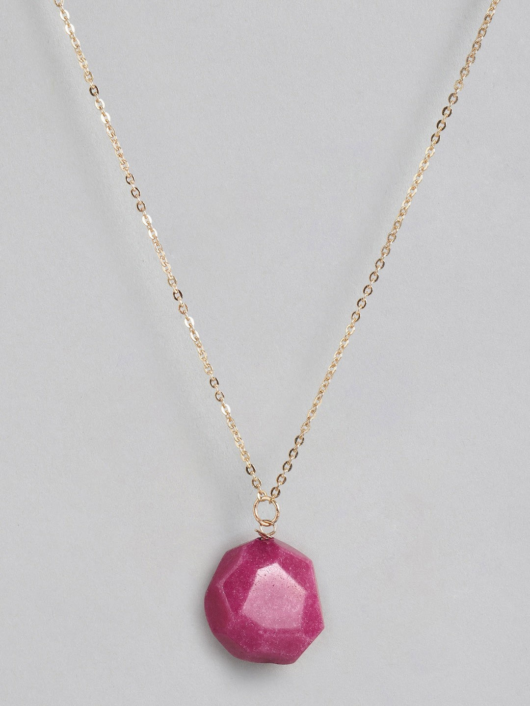 Rose Gold-Plated & Pink Necklace