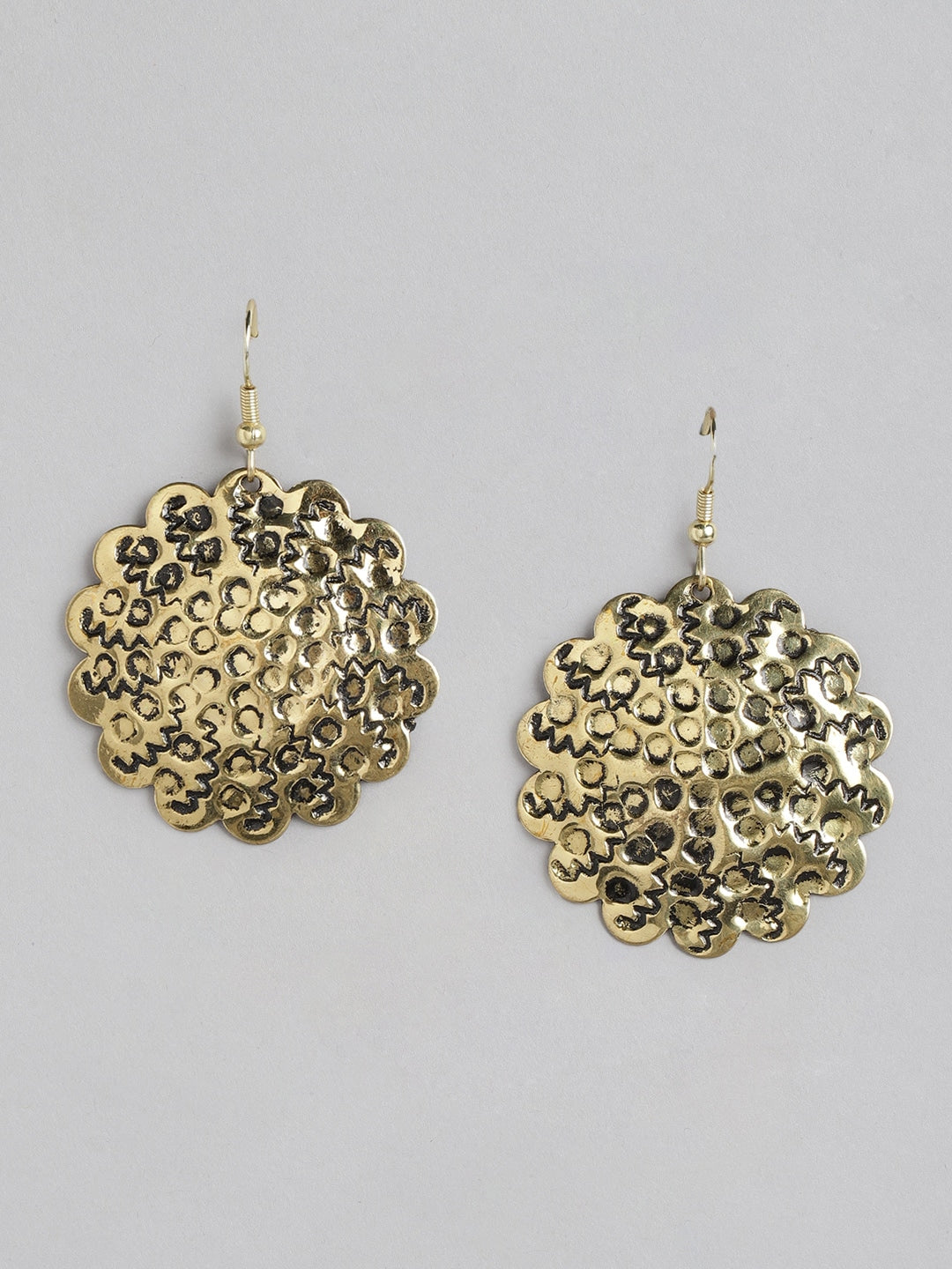 Gold-Plated Floral Drop Earrings