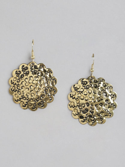 Gold-Plated Floral Drop Earrings