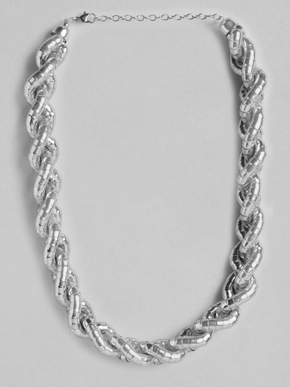 Brass Silver-Plated Necklace