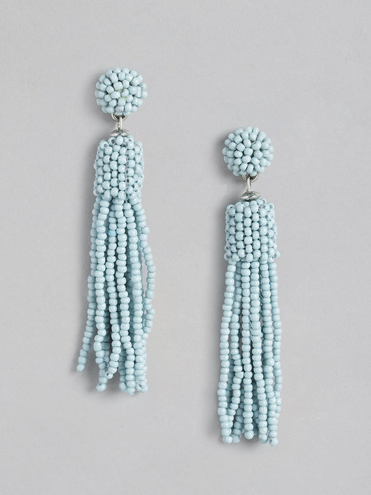 Blue Contemporary Drop Earrings