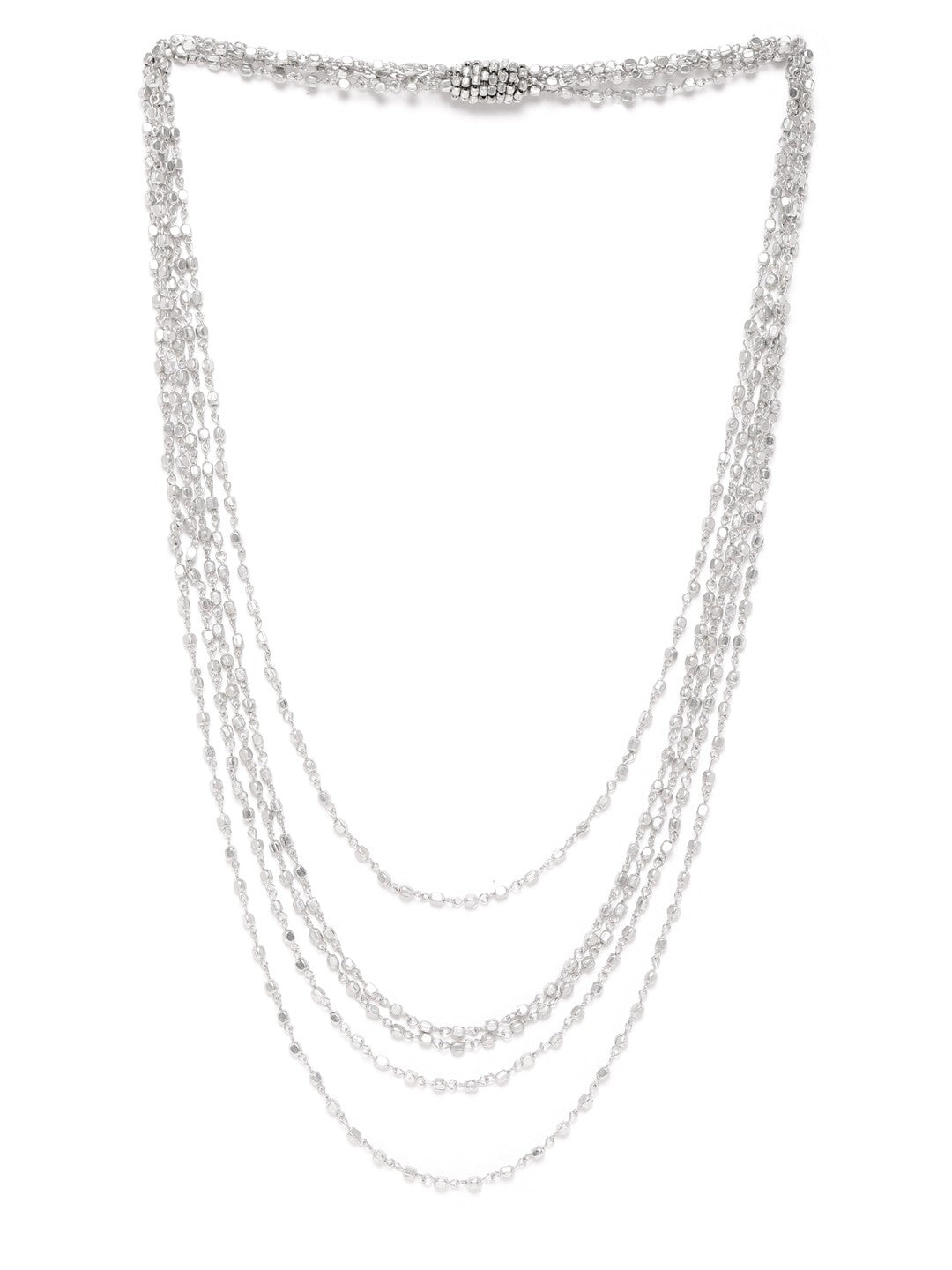 Silver-Plated Layered Necklace