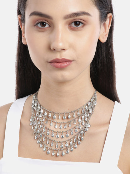 Silver-Plated Layered Necklace