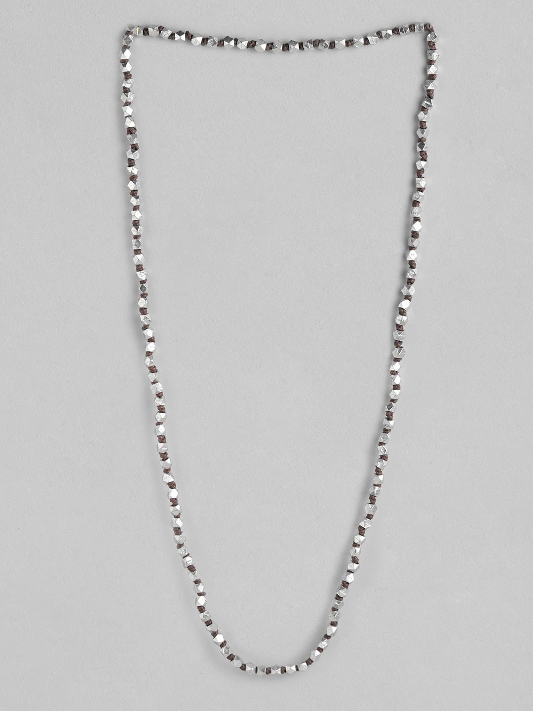 Silver-Plated Beaded Necklace
