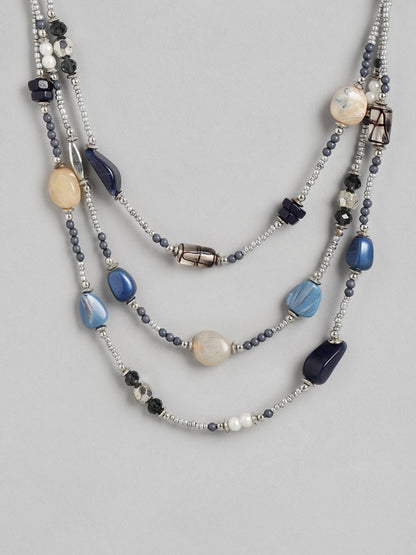 Blue & Grey Layered Necklace