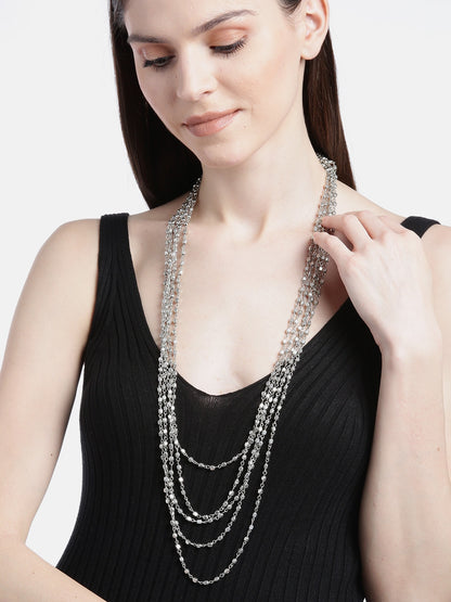 Silver-Plated Layered Necklace