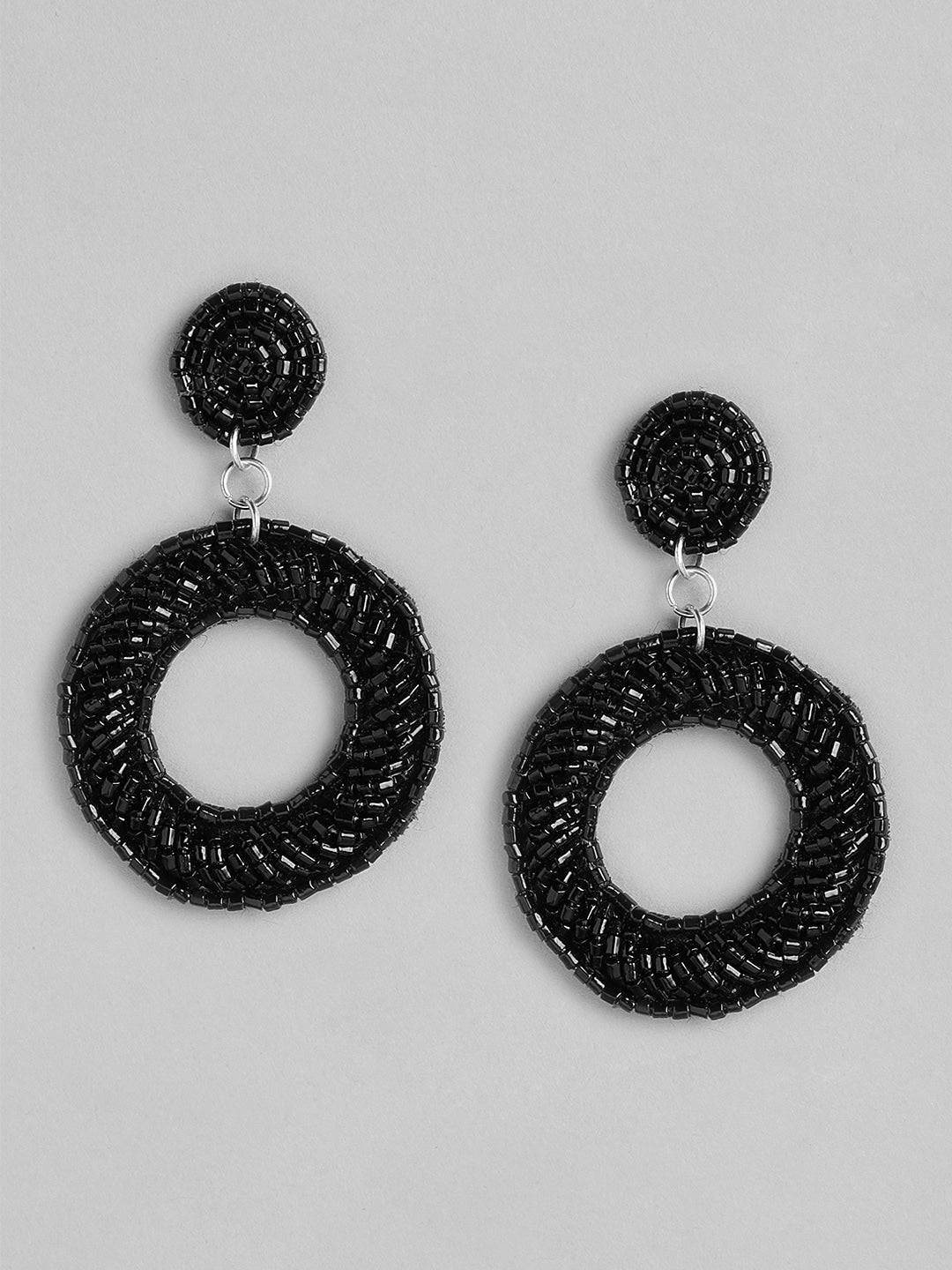 RICHEERA Circular Artificial Beads Drop Earrings