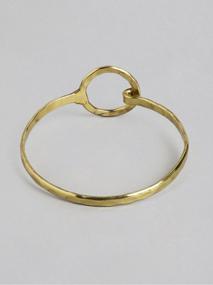 Women Gold-Toned Gold-Plated Bangle-Style Bracelet