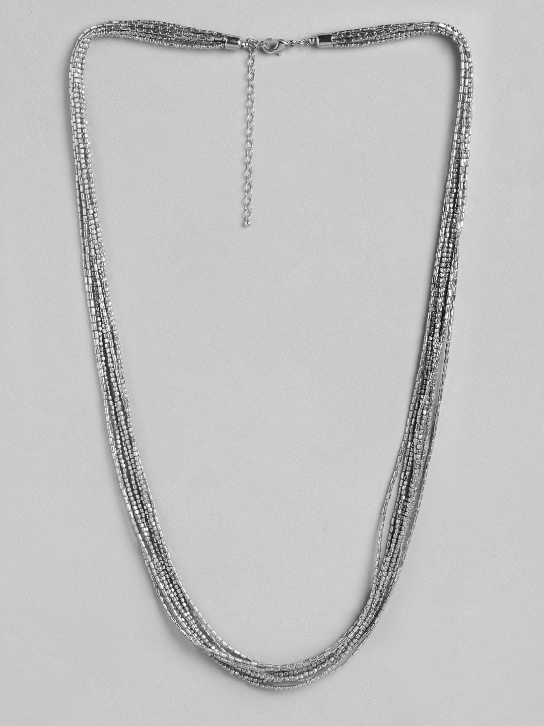 Silver-Plated Artificial Beads  Necklace