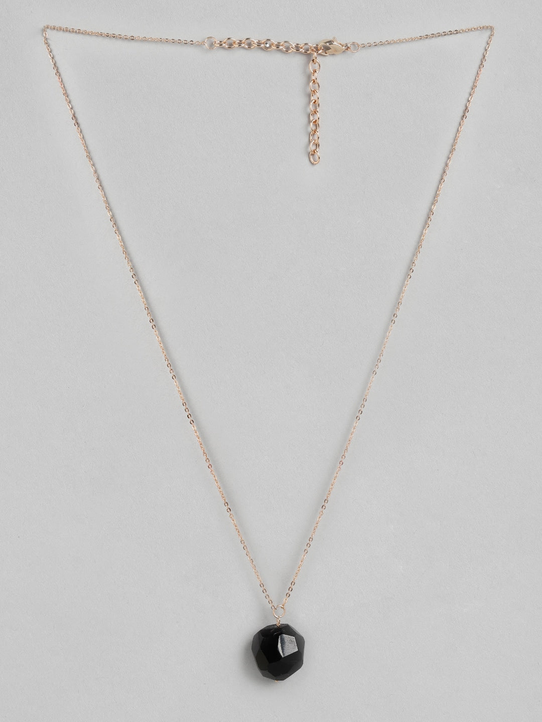 Black Rose Gold-Plated Statement Necklace