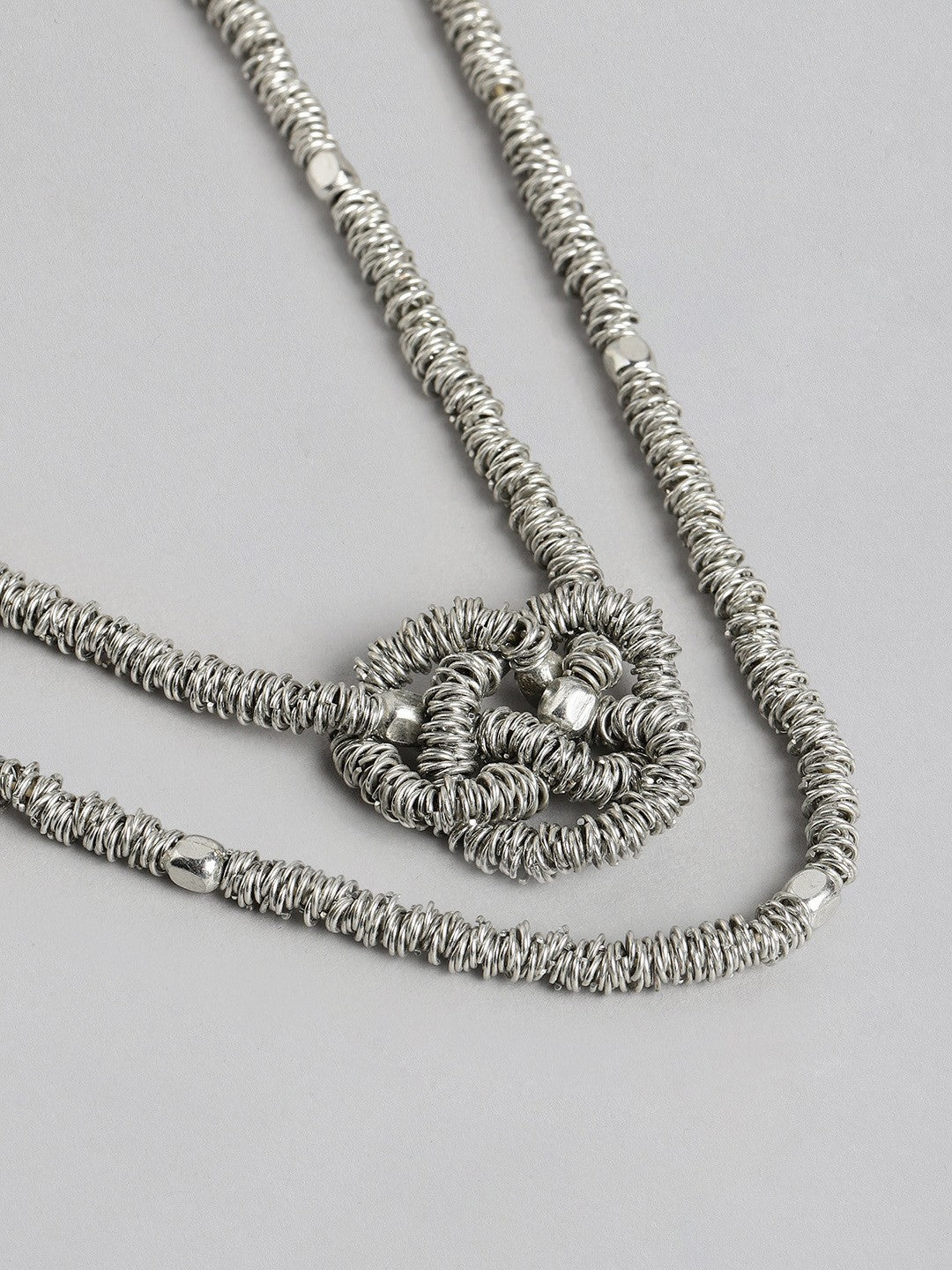 Silver-Toned Silver-Plated Necklace