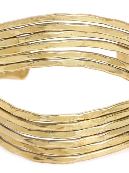 RICHEERA Antique Gold-Plated Cuff Bracelet