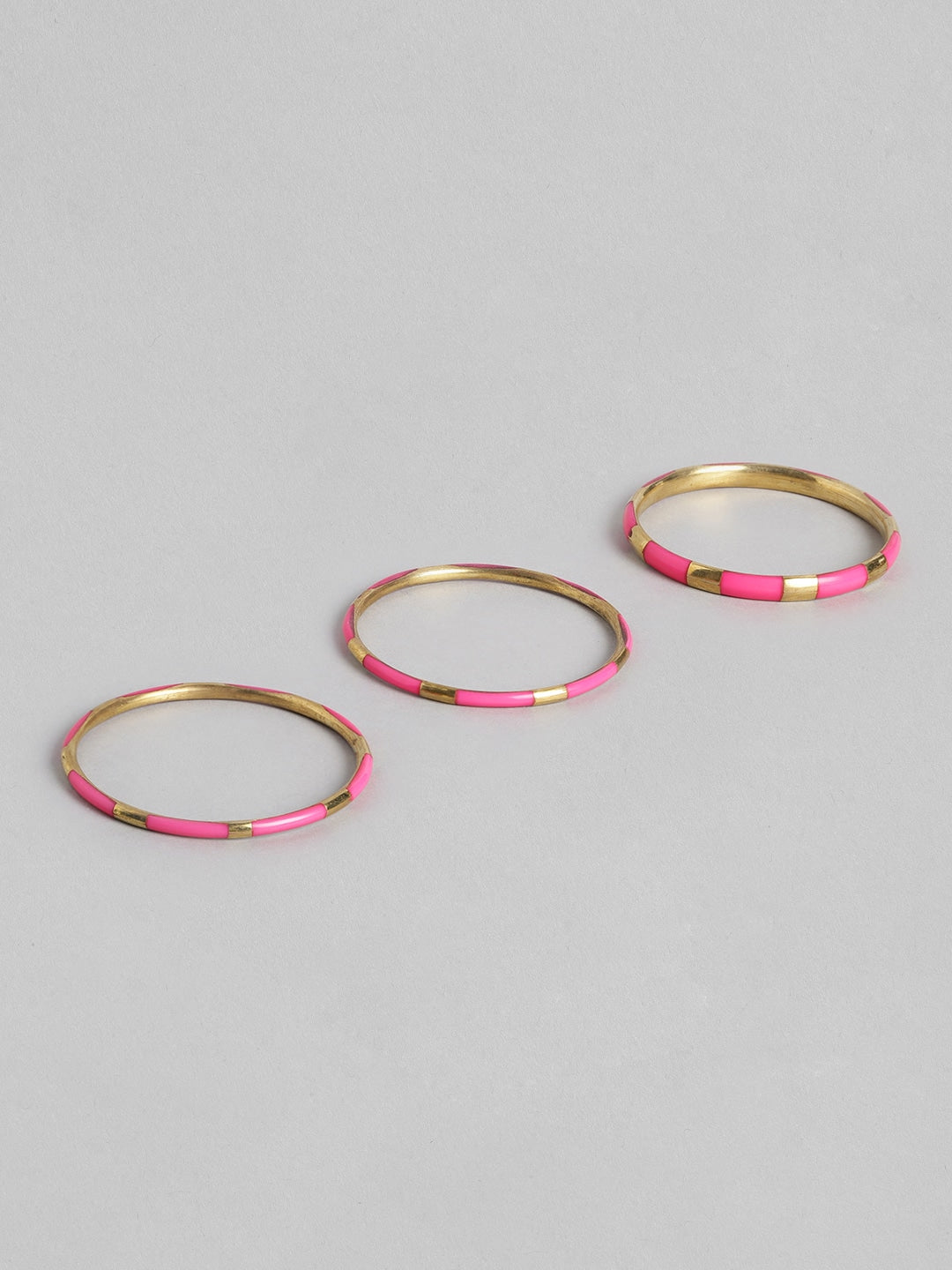 Women Pink & Gold-Toned Ring Bracelet