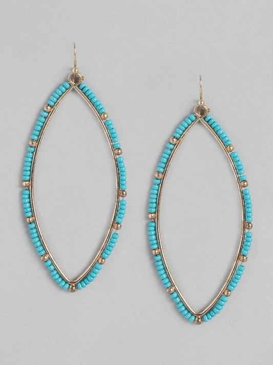 Turquoise Blue Contemporary Drop Earrings