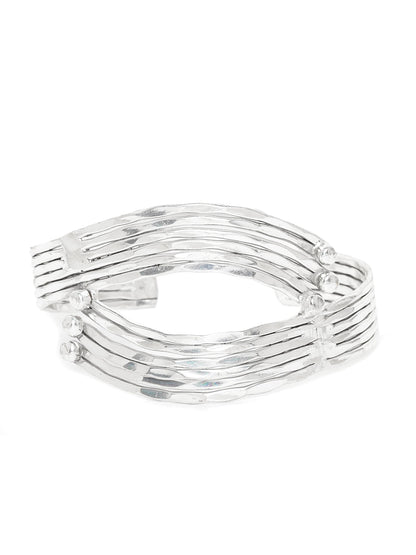 RICHEERA Silver-Plated Cuff Bracelet