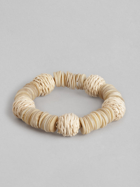 Women Beige Elasticated Bracelet