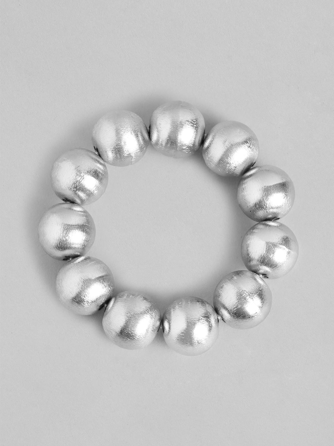 Women Silver-Plated Beaded Bracelet