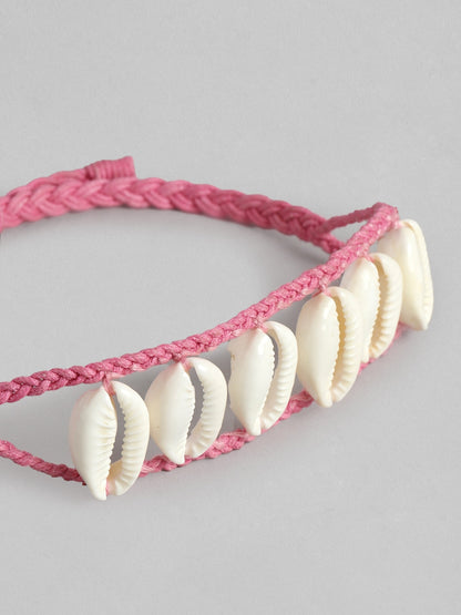 Women Braided Design Studded Bracelet