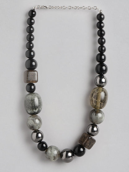 Black & Silver-Toned Necklace