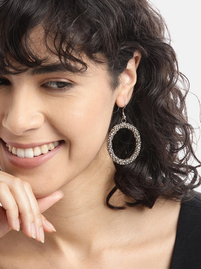 Circular Artificial Beads Drop Earrings