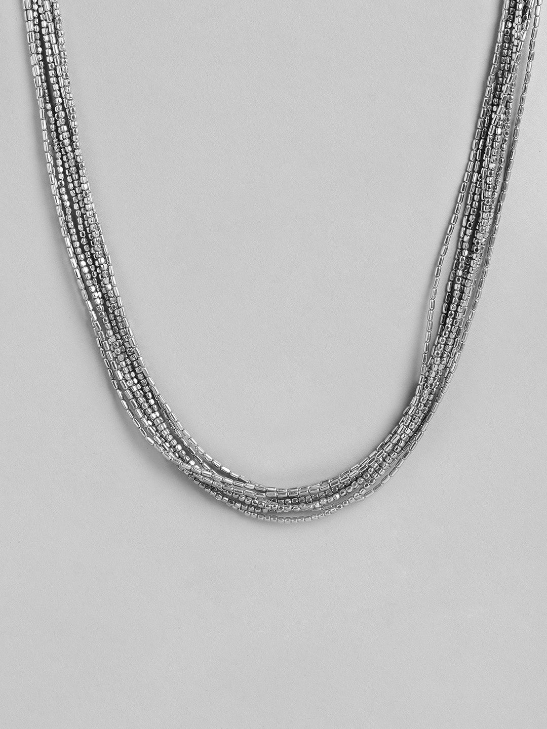 Silver-Plated Artificial Beads  Necklace