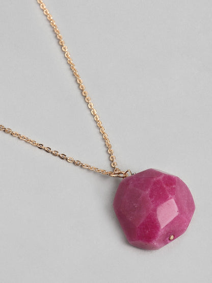 Rose Gold-Plated & Pink Necklace