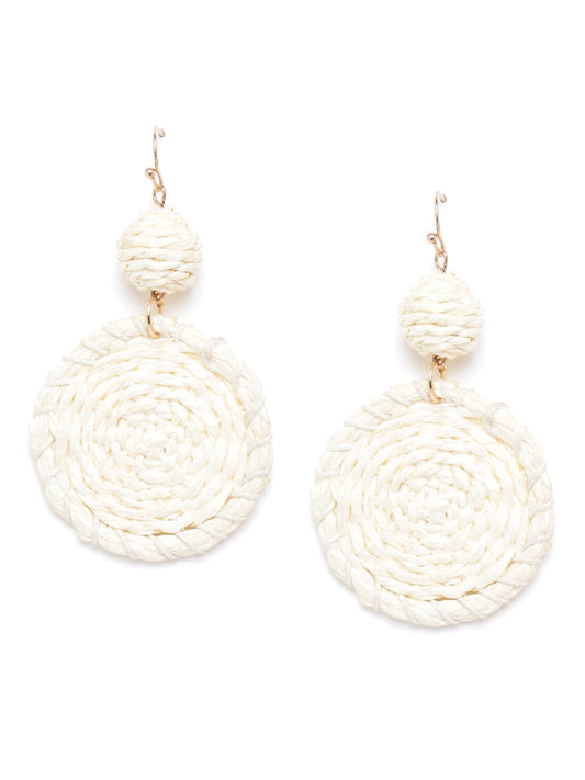 Off-White Circular Drop Earrings