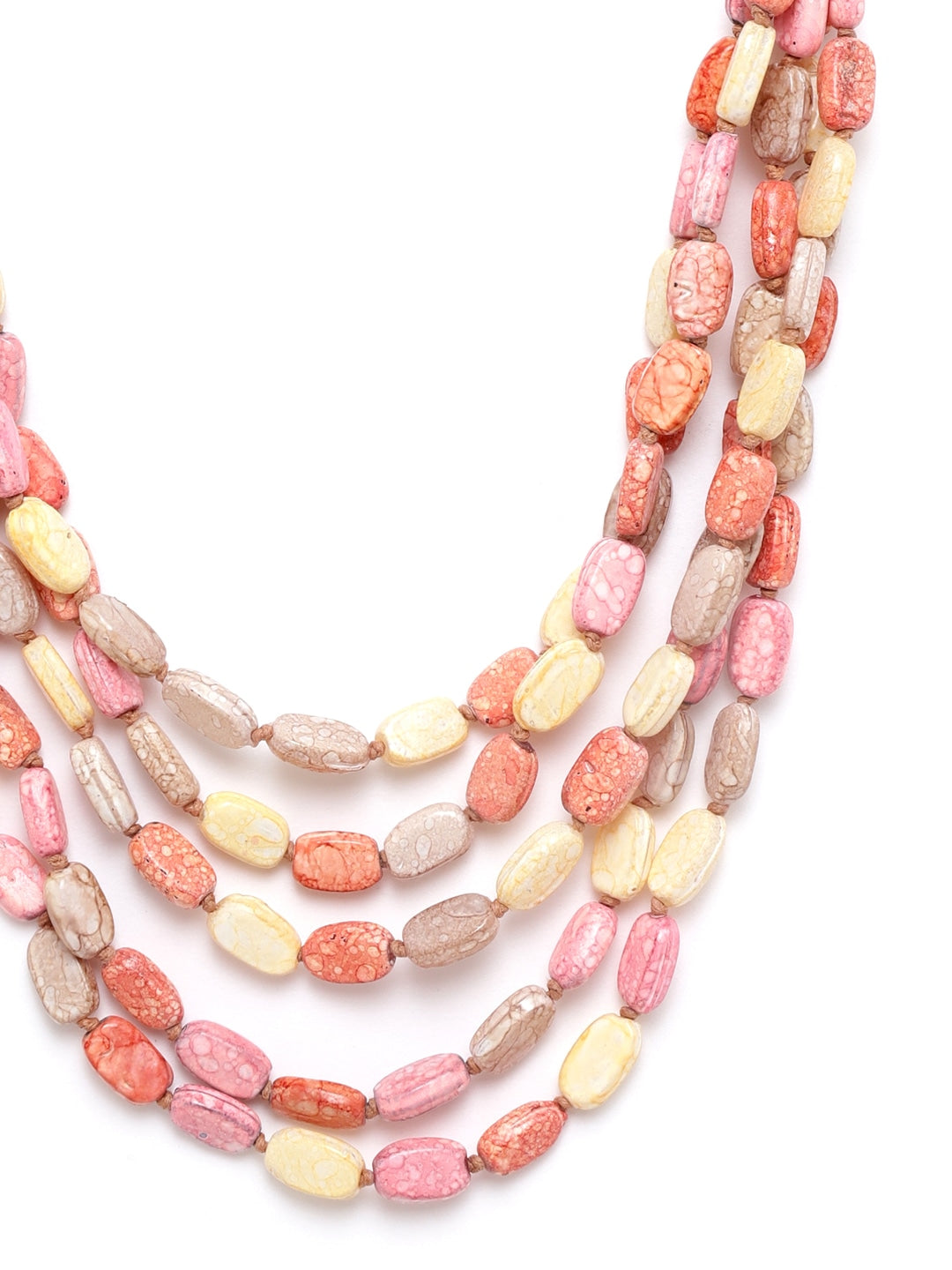 Multicoloured Beaded Layered Necklace