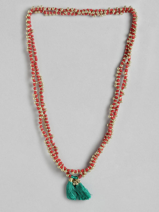 Red & Gold-Plated Necklace