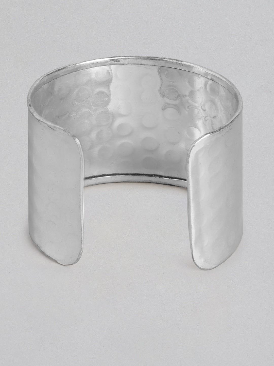 Women Silver-Toned Silver-Plated Cuff Bracelet