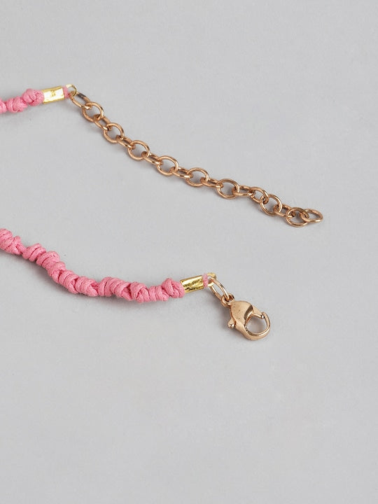 RICHEERA Pink & Blue Layered Necklace