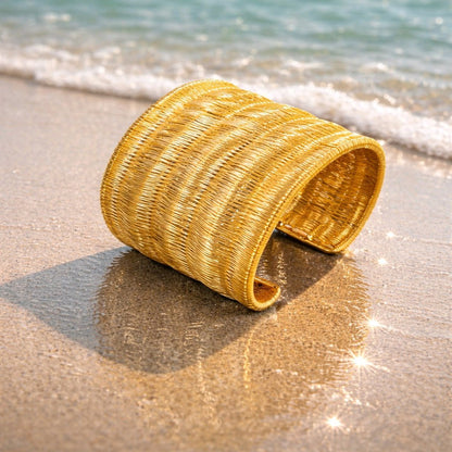 RICHEERA Gold-Plated Handcrafted Fusion Cuff