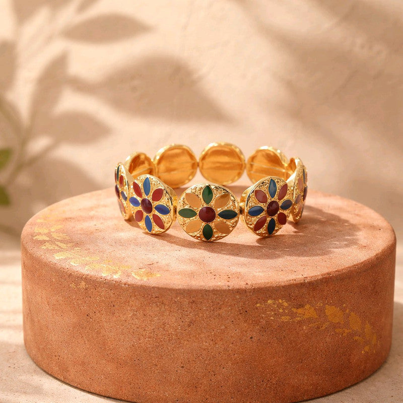 RICHEERA Gold-Plated Handcrafted Ethnic Elasticated - Back Image