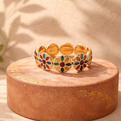 RICHEERA Gold-Plated Handcrafted Ethnic Elasticated - Back Image