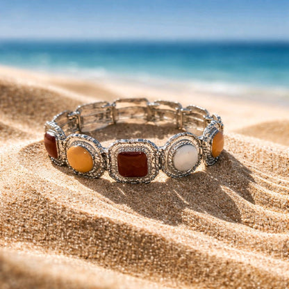RICHEERA Silver-Plated Handcrafted Fusion Elasticated - Side Image