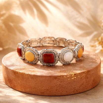 RICHEERA Silver-Plated Handcrafted Fusion Elasticated - Back Image