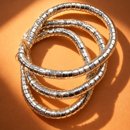 RICHEERA Silver-Plated Handcrafted Western Stretchable Bracelet