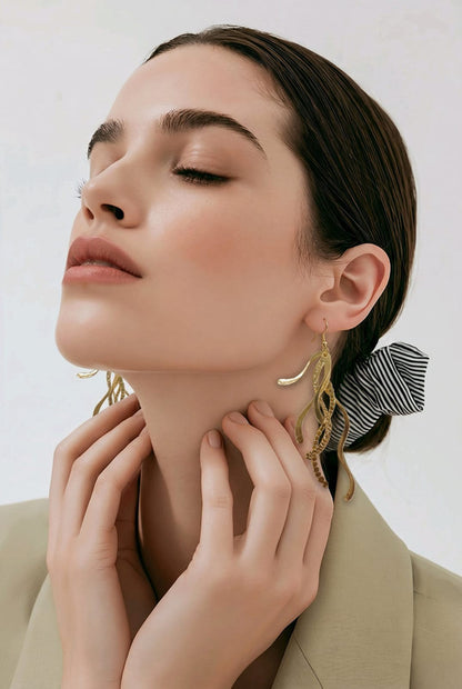 RICHEERA Gold-Plated Earrings - Back Image