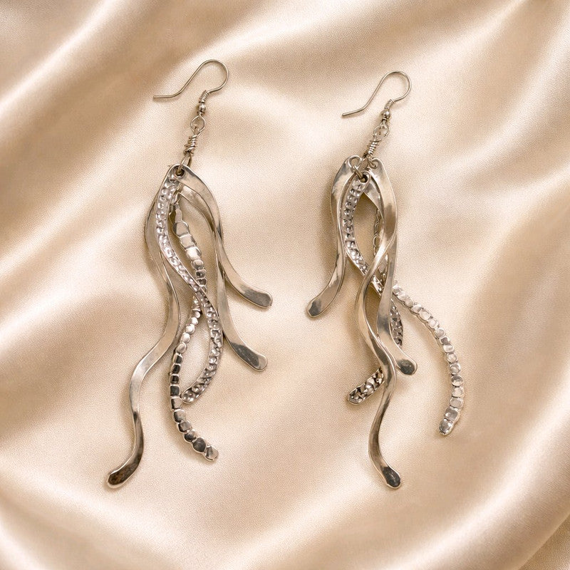 RICHEERA Silver-Plated Earrings - Side Image