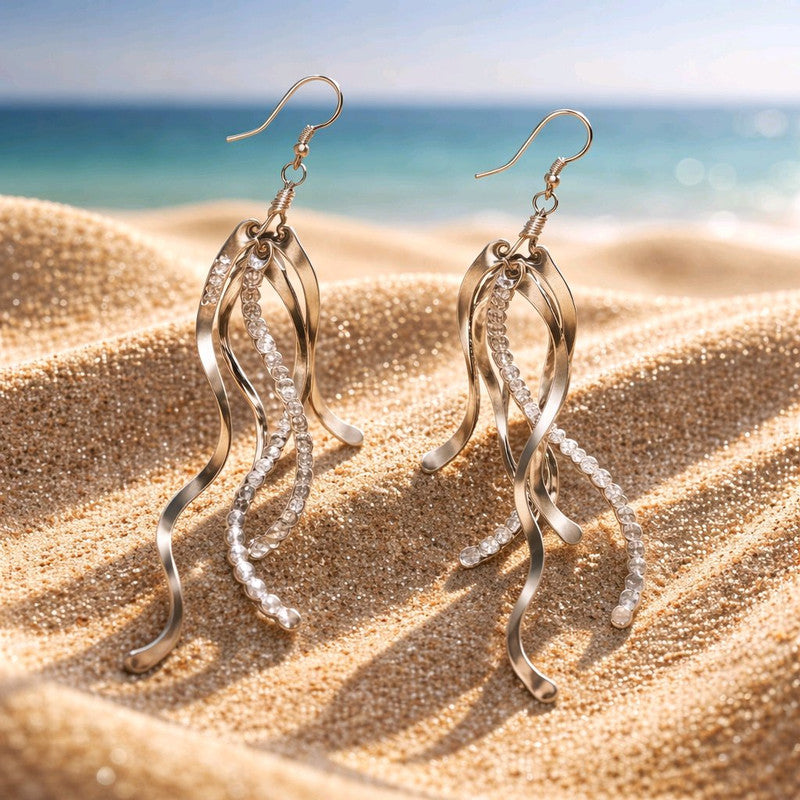 RICHEERA Silver-Plated Earrings - Back Image